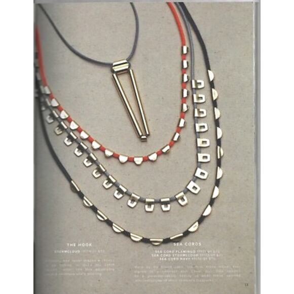 India Hicks The Sea Cord Grey & Orange Necklace Bundle Set of 2 - Picture 7 of 8